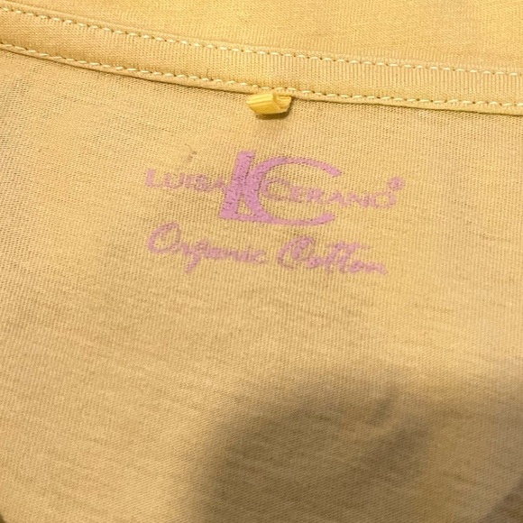 Luisa Cerano Organic Cotton T-Shirt – Yellow – Size 42 (US - Picture 2 of 6